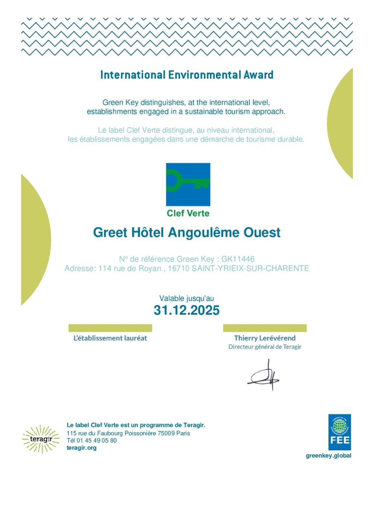 Greet Hotel Angouleme Saint-Yrieix-sur-Charente Bagian luar foto
